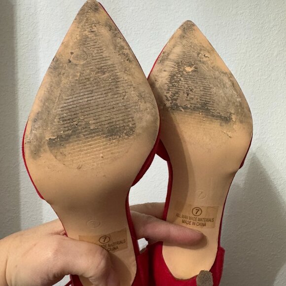 2/for $20 🪩 FASHION NOVA ❤️ Valentine Red Stiletto Pumps (Size 7) 👠 - Picture 7 of 7
